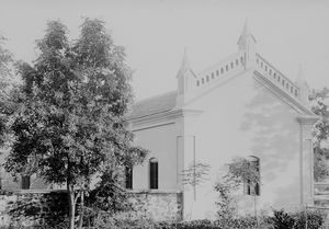 South Arcot, India. The new Mission Assembly Hall in Tiruvannamalai with reading room and rooms