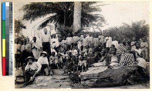 Missionaries with students, Ghana, ca.1885-1895