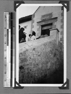 Entrance to the school, Wittewater, South Africa, 1934