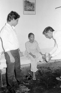 Danish Bangladesh Leprosy Mission/DBLM, 1989. Patient treatment at Nilphamari Hospital