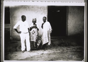 Catechist D. Asante with his wife and son in Barahoho