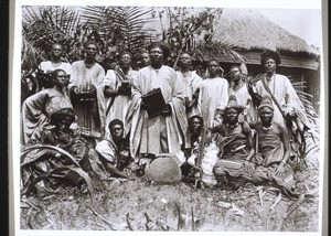 King Ndsoya with musicians in Fumban