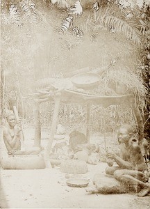 Village women preparing food, Nigeria, ca. 1921