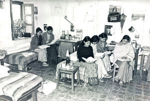 Lalitpur Nursing Campus, Kathmandu, Nepal. Nursing students at the school boarding, preparing l