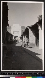 Group in front of East Gate, Anlu, China, ca. 1937