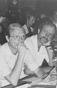 Representitatives 1982 North Nissum. From left H. Vilslev-Petersen and Kjeld Kure