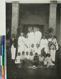 Antsirabe Girls' School's teaching staff together with their families, Antsirabe, Madagascar, 1918