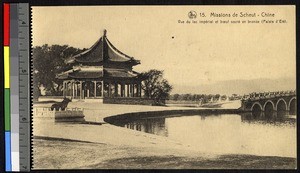 Marble bridge at emperor's lake, Beijing, China, ca.1920-1940