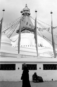 Kathmandu, Nepal 1988. Boudhanath Stupa