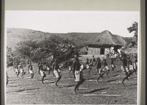 A school-class having a gymnastics lesson in Bafut