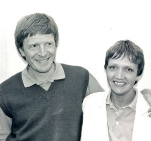 Ingrid Irene and Helge Riis, 1986. Together with their 3 kids sent by DMS to Tanzania,1986-89