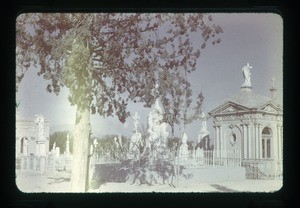 Building and plaza with statues