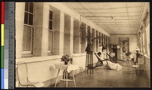 Patient on the veranda at the hospital for Europeans, Lubumbashi, Congo, ca.1920-1940