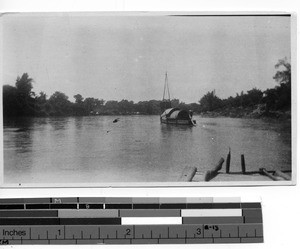 Sister's sampan at Luoding, China, 1924