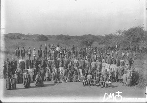 Group of African people in Makulane, Mozambique, December 1910