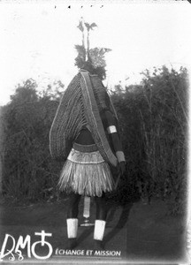 African boy wearing the circumcision costume, Shilouvane, South Africa, 1906