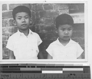 The sons of a Catholic doctor at Hong Kong, China, 1939