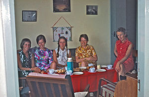 Danish missionaries in the North Western Diocese, Tanzania. From right: Henny Bitsch, Gudrun Ve