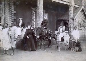 Missionaries leaving Ambatomanga, in Madagascar