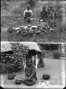 Women making pots, Makulane, Mozambique, 1897