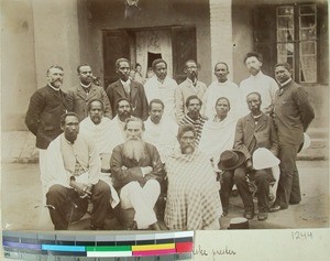 Malagasy and Norwegian pastors, Fianarantsoa, Madagascar, ca.1900