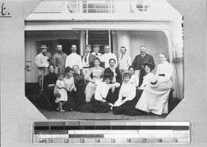 A party on board of the ship "Markgraf", South Africa