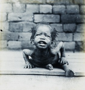 Child just arrived at Bompono orphanage, Congo, ca. 1900-1915