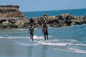 Lene Birkmand, nurse and volunteer in a mission project, ALC, South India, 1997. Photo: From a