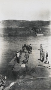 The ferry of the Orange river in Leloaleng