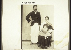 Mathew, a christian merchant, with his wife and child, in Basarur