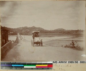 General Gallieni on his automobile in Antananarivo, Madagascar, 1900