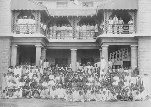 South Arcot District, India. Students and staff at Saron Boarding School in Tiruvannamalai