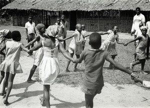 Children dancing in Nzoghengone, Gabon