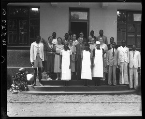 Medical personnel in front of a clinic of the Swiss Mission, Maputo, Mozambique, 1940