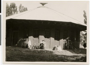 Pilgrims beside an orthodox church, Ethiopia