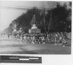 Thirtieth Anniversary parade at Fushun, China, 1937