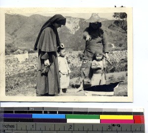 A Maryknoll Sister and a friend at Dongshi, China, 1948