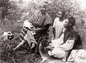 Embroiderer in Foumban, Cameroon