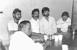 Pakistan 1988. Students at the Theological Seminary in Karachi