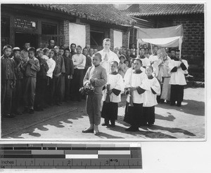 Corpus Christi Procession at Linjiang, China, 1933