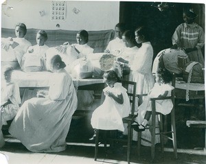 Young malagasy girls working, in Madagascar