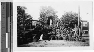 Lourdes grotto, St. Anthony Convent, Wailuku, Hawaii, ca. 1932