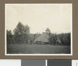 School class entering the church, Chogoria, Kenya, 1927