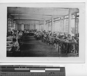 Orphans working in a factory in China