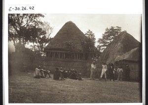 In front of the of the compound of the Bali King