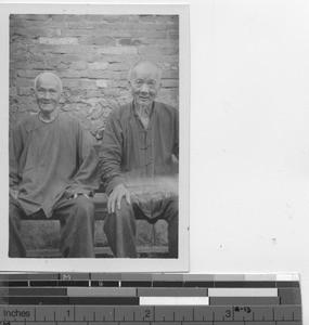 Newly baptized men at Yangjiang, China, 1930