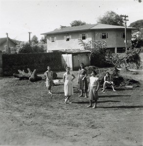 Pupils of the Protestant school of Papeete