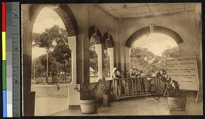 Entranceway to the hospital for Europeans, Lubumbashi, Congo, ca.1920-1940