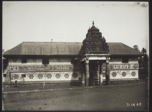 D. 1442. Krishna Temple, exterior view of the temple and courtyard. Udipi South Kanara