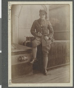 Lt. Archibald Clive Irvine, SS Durham Castle, Cape Town, South Africa, June 1917